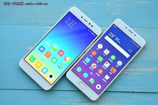 ▲左:红米Note5A/右:魅蓝6