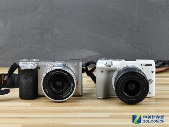 佳能EOS M3与索尼A6000机身设计风格不相同