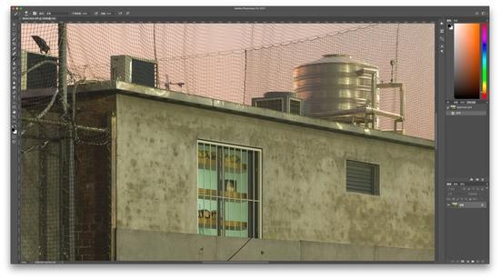Photoshop软件内100%放大截图