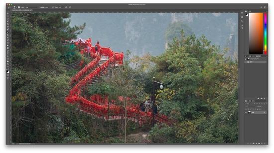 Photoshop软件内100%放大截图