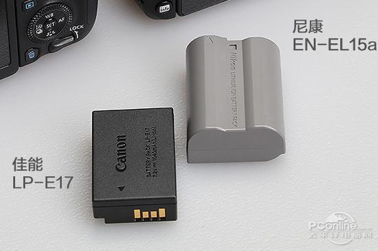 ▲佳能77D电池更小