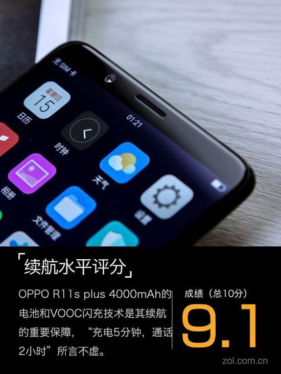 OPPO R11s plus续航水平评分