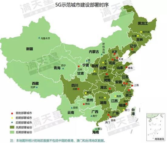 ▲5G示范城市建设部署时序