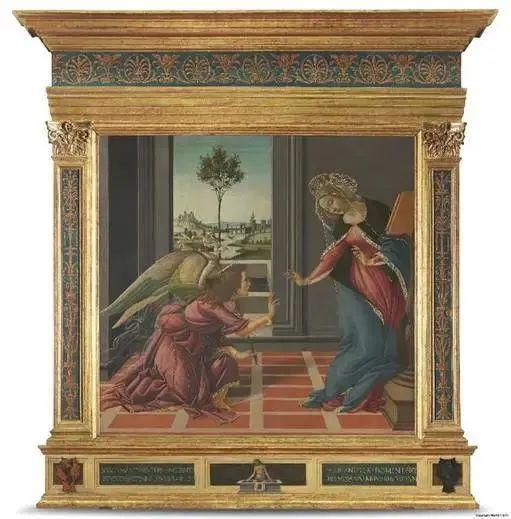 《圣母领报》。上:1489-90年,桑德罗·波提切利(Sandro Botticelli)