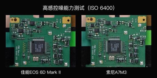 ISO 6400下控噪能力对比