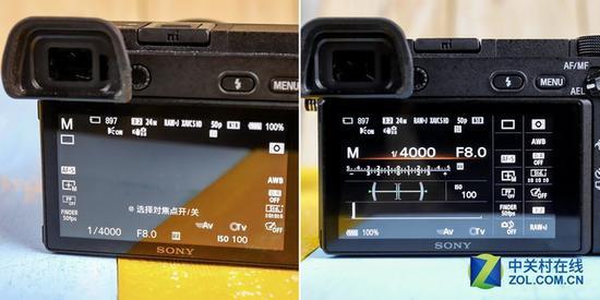 A6300在界面上采用了传统的参数罗列方式