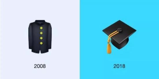 * “学士帽”一开始是一件黑色衬衫,上面有金色的纽扣