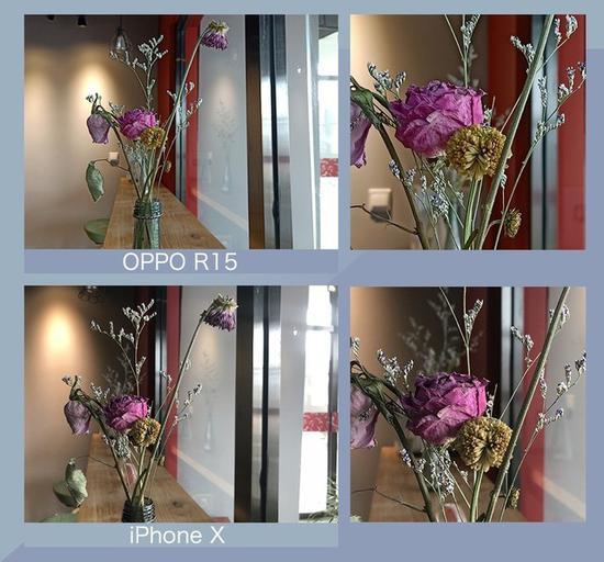 OPPO R15对比iPhone X