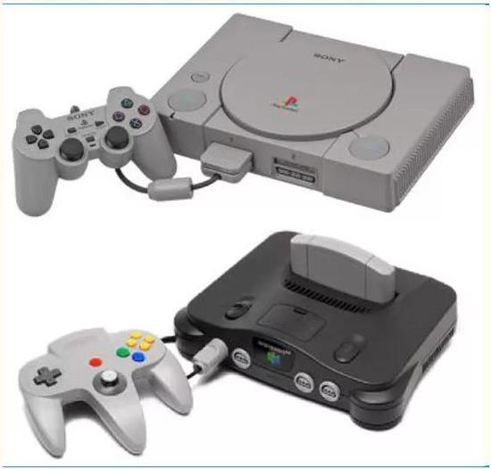 (上为索尼Playstation,下为任天堂N64)