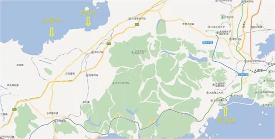 图7 大连观看荧光海的地点(来源:百度地图)