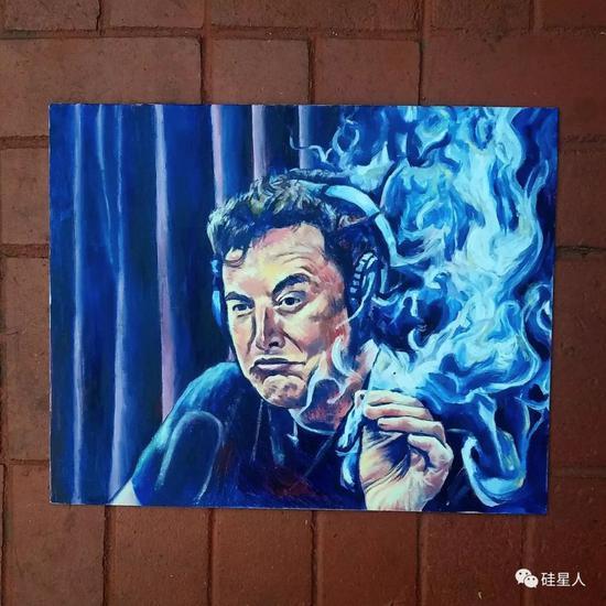 (一个对于任何其他公司都是灾难性的PR事件,在特斯拉粉丝中变成正面事件,一名粉丝甚至将它制作成了油画。来源:Reddit)