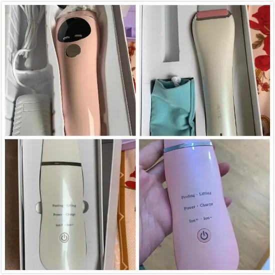 图/各类家用美容仪产品,受访者提供