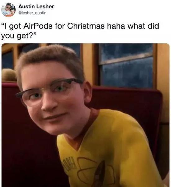 △ 我圣诞节收到了AirPods,你呢?
