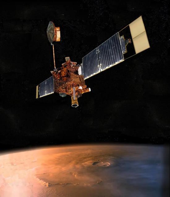 火星全球探勘者号工作的艺术想象。来源:NASA/JPL