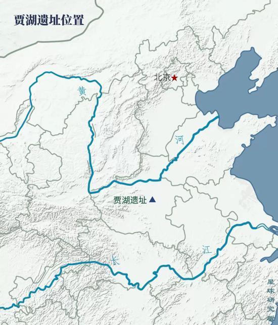 (贾湖位置,制图@郑伯容/星球研究所;中国是世界上最早的家猪独立驯化中心之一,贾湖遗址是目前中国已知最早的家猪出土地点,距今9000年,家猪实际的驯化时间可能更早;除了捕获,猪的驯化还有可能是通过共生进行的)