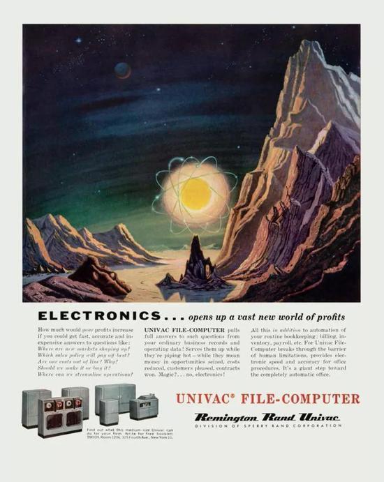 1956年,UNIVAC(通用自动计算机)广告
