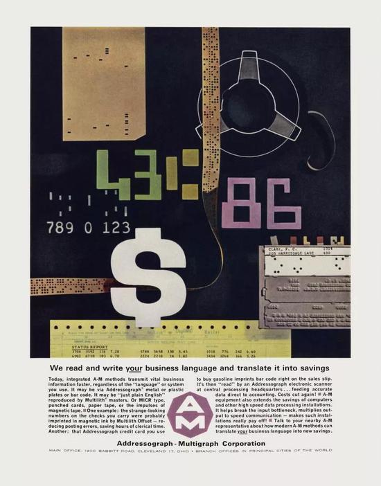 1962年,地址簿与复印机制造商Addressograph - Multigraph广告