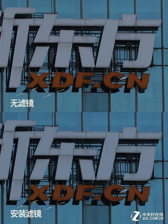 可以看到,滤镜对成像分辨率和锐度几乎是没有任何影响的