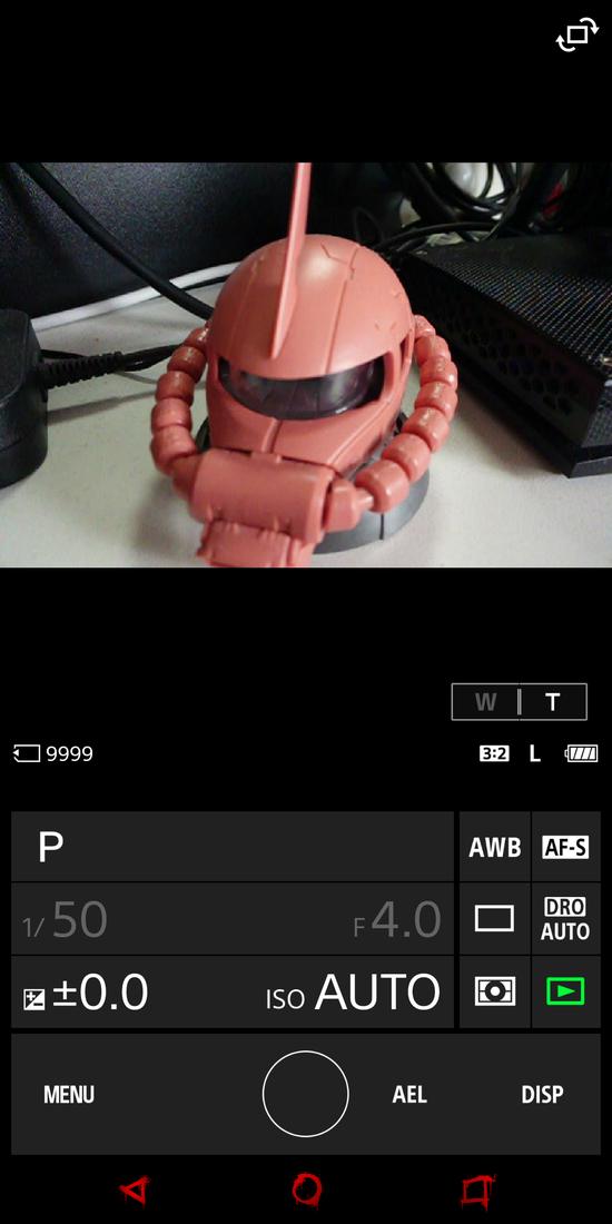 手机端遥控操作RX0 II界面