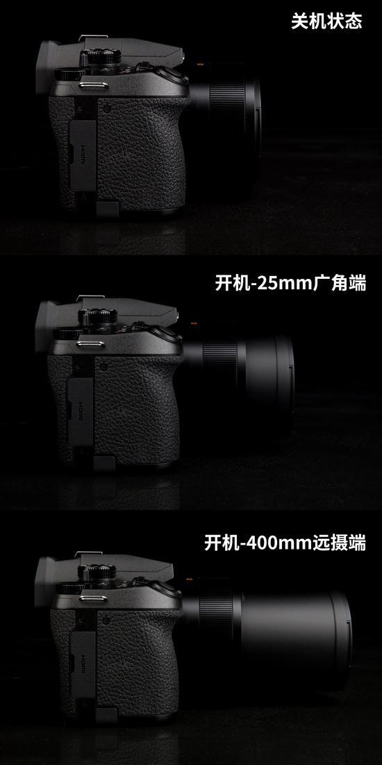 松下FZ1000 II镜头长度变化
