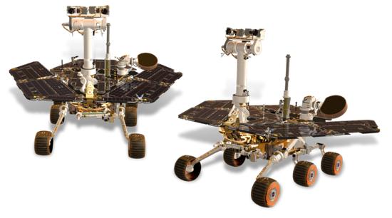 勇气号和机遇号火星车。来源:NASA/JPL
