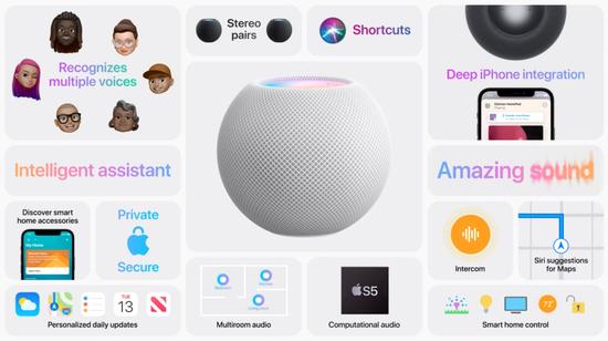 智能音箱HomePod Mini 来源 / 苹果发布会截图