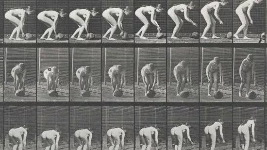 脑损伤后,迈布里奇制作的连续运动摄影作品。图源:Widewalls