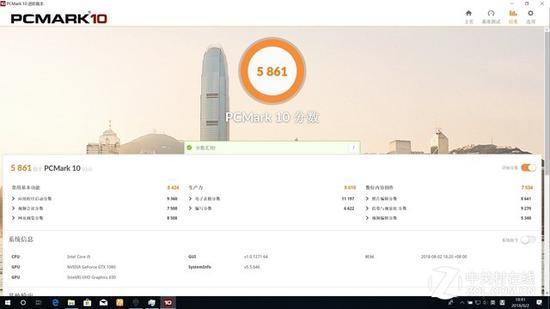 PC Mark10打出了5681的分数