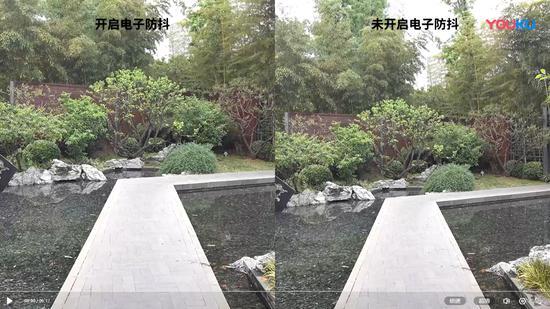 电子防抖对比(点击图片查看完整视频)