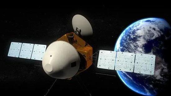 中国火星探测器组合体概念图(图源:国家国防科工局)