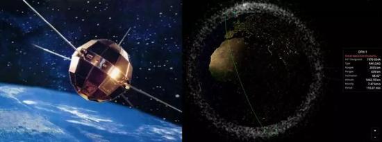 2019年4月24日,东方红一号依然在宇宙中运行(图片来源:stuffin.space)