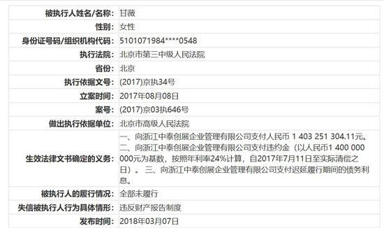 (来源:中国执行信息公开网)