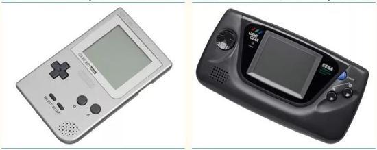 (左为任天堂GameBoy,右为世嘉GameGear)