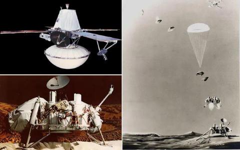 海盗号1号/2号轨道器和着陆器。来源:NASA