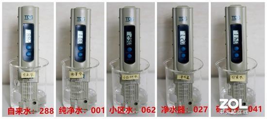 自来水毫无疑问TDS值最高 纯净水为1mg/L