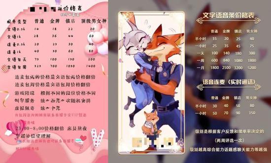虚拟男女友报价 来源 / 虚拟男女友店铺供图