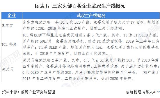 武汉三大头部面板企业生产线概况,图/前瞻产业研究院
