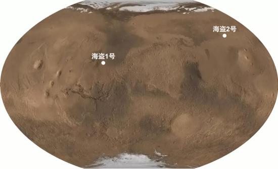 海盗号1号/2号轨道器和着陆器。来源:NASA
