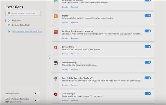 Edge全面支持Chrome插件| Edge宣传视频截图