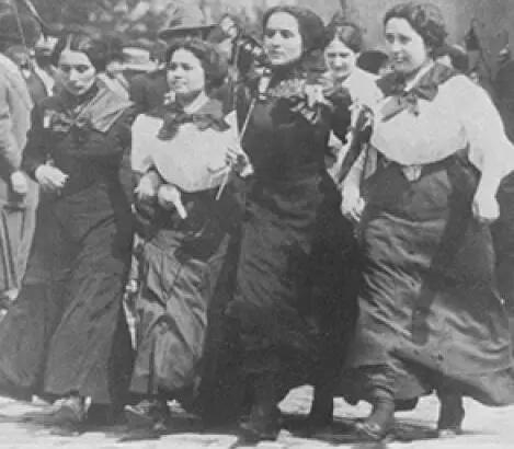 早期的美国女工示威游行