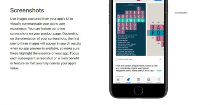 苹果AppStore更改上架规则 描述截图从5张增加