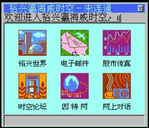 使用裕兴VCD登陆“瀛海威时空”