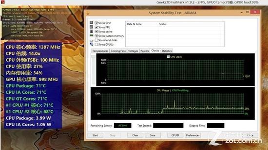 处理器过热降频之后频率为1.4GHz
