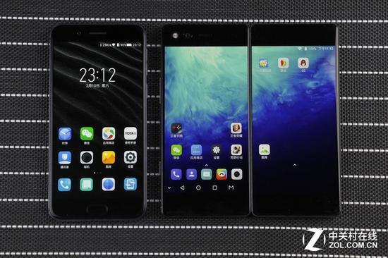 YOTA3墨知版对比中兴Axon M