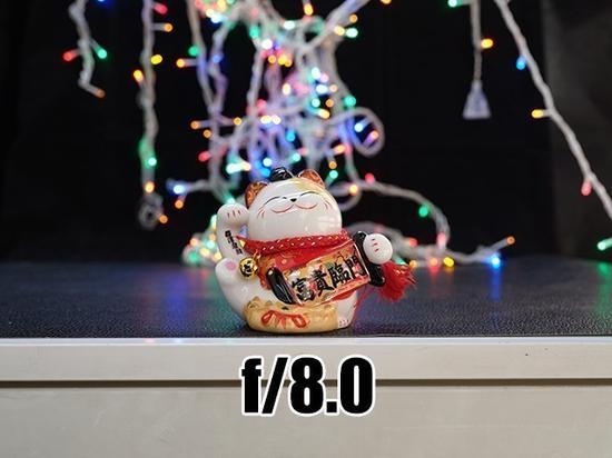 f/8.0下光斑形状仍然比较圆
