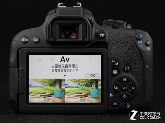 佳能EOS 800D的引导菜单可以告诉用户每个模式的作用
