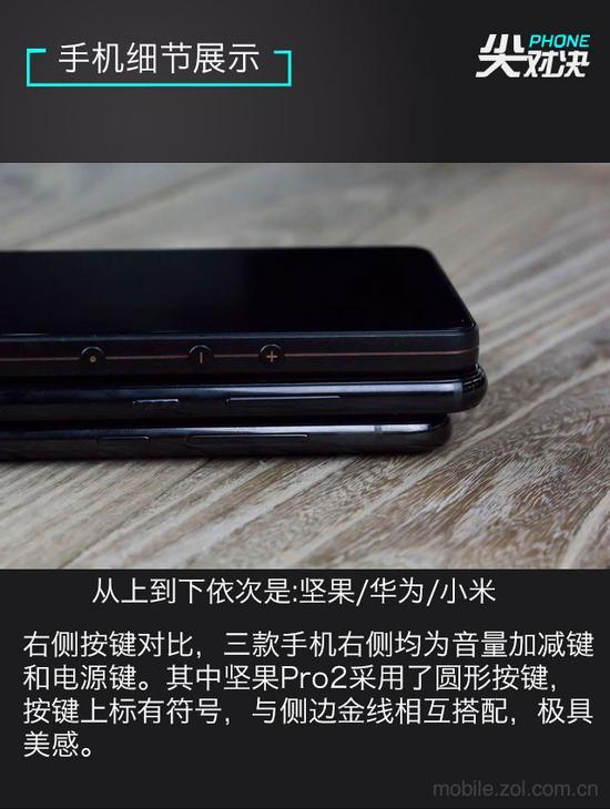 手机右侧细节