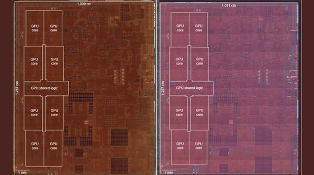 A12Z和A12X详细对比 资料来源:TechInsights