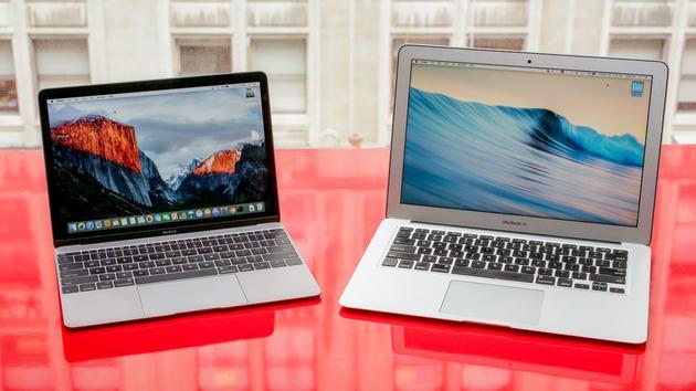 (MacBook 与 MacBook Air,图自:CNET)