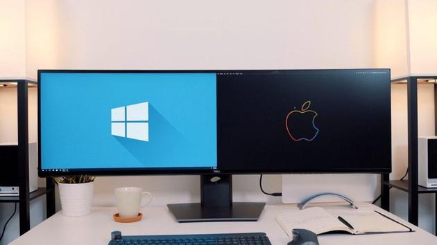 他可以分别连接PC和Mac